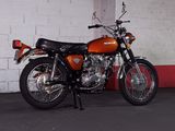 a motorcycle that is parked in a parking garage