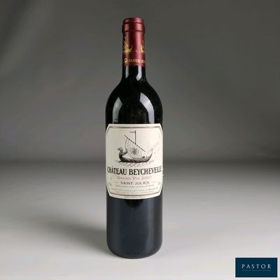 a bottle of wine that is sitting on a table