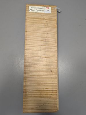 Fond en deux parties en érable pour violon, ~39,5cm