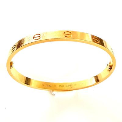 cartier 18k yellow gold love bang bracelet