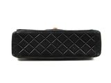 chanel black quilted leather clutch bag