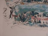a picture of a painting on the wall of a room