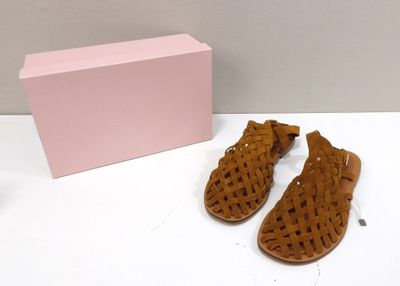 MANSUR GAVRIEL - Sandales en cuir suédé camel - NEUF avec bo… - Photo 1