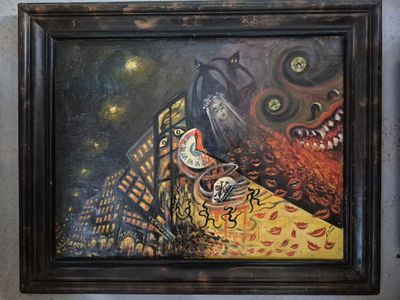 une image d'un tableau sur le mur d'une pièce