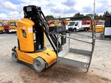 a forklift that is parked in a parking lot