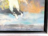un tableau représentant un chat assis sur une étagère