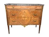 an image of a wooden chest of drawers with a marble top