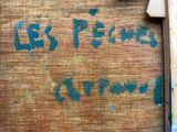 a wooden box with a sign on it that says les peope