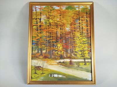 un tableau accroché au mur d'une pièce