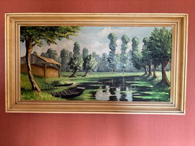 une image d'un tableau accroché au mur d'une pièce