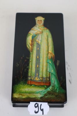 painting of a woman in a green dress holding a green umbrella