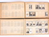an open book with pictures of men and women on it