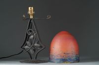 LAMPE de table à piètement fer forgé. (photo 4)