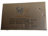une boîte de lingettes Soft Life posée sur une table
