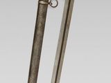 pair of silver - plated swords with gold - plated handles