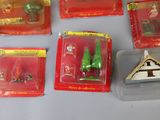 a lot of small toys that are on a table