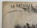 an old book with a drawing of a man on a horse