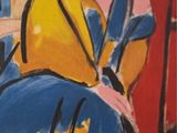 an image of a painting of a woman sitting in a chair