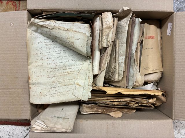 Lot de documents manuscrits 19e de la Creuse et courriers.
