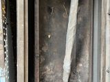 a large metal box with a piece of cloth in it