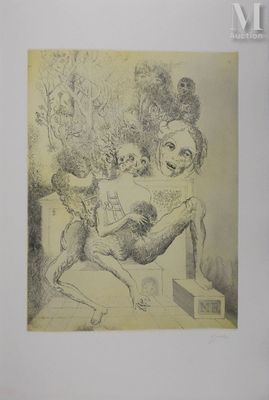 LJUBA Popovic (1934-2016) Dans son parc, 1975
