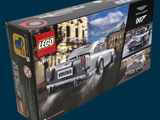 a box with a lego model of a car in it