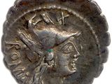 une pièce de monnaie ancienne portant un visage de femme