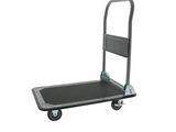 the small hand truck has a handlebar on the side of it