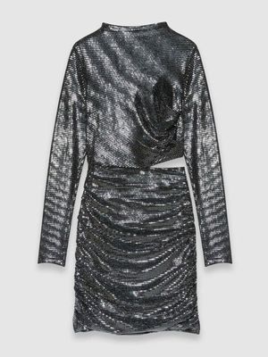 MAJE - Taille 38 - Robe courte argentée moulante - NEUF avec…