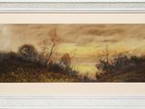 une image d'un tableau représentant un paysage avec des arbres au premier plan