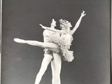 black and white photograph of two ballerinas in a dance pose