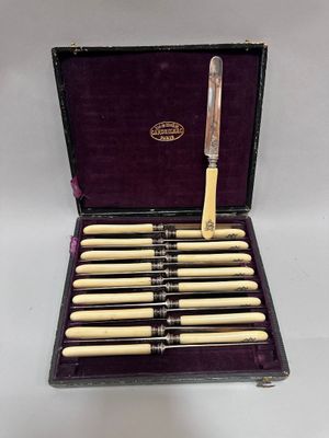 a case that has a set of knives in it