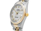 rolex lady datejustr steel and yellow gold white roman numerals