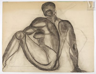 dessin d'un homme assis sur une chaise avec les jambes croisées