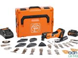 une trousse à outils orange contenant des outils et un coffret à outils