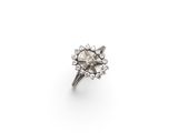 une image d'une bague en diamant sur fond blanc