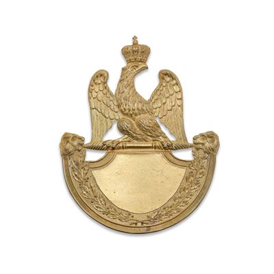 Plaque de shako. D’officier d’infanterie de ligne, règlement…