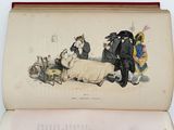 an old book with a picture of a group of people