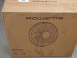 box of a box with a fan inside of it sitting on a floor