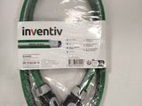 an inventiv cable with a green cord and a white cord