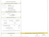 a close up of a document with a barcode on it
