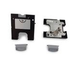 a picture of a black and white picture of some parts
