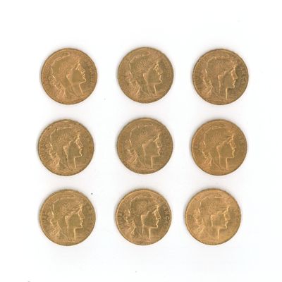 six souverains d'or britanniques, un souverain, un souverain, un souverain, un souverain et un souverain