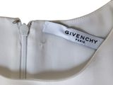 givenchy white dress with black and white logo on the back