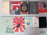many books that are on the table together