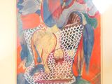 une photo d'un tableau représentant une femme assise sur une chaise