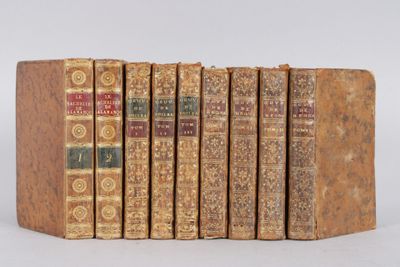 9 vol. in-12° XVIIIème s. rel. usagées : BOILEAU DESPREAUX, …