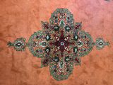 a rug on the floor with a design on it