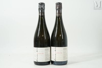 deux bouteilles de vin posées l'une à côté de l'autre sur une surface blanche