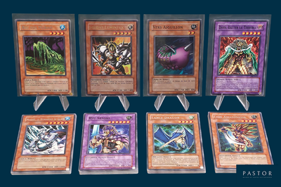 six different types of yu gi oh cards on display